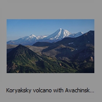 Koryaksky volcano with Avachinsky behind